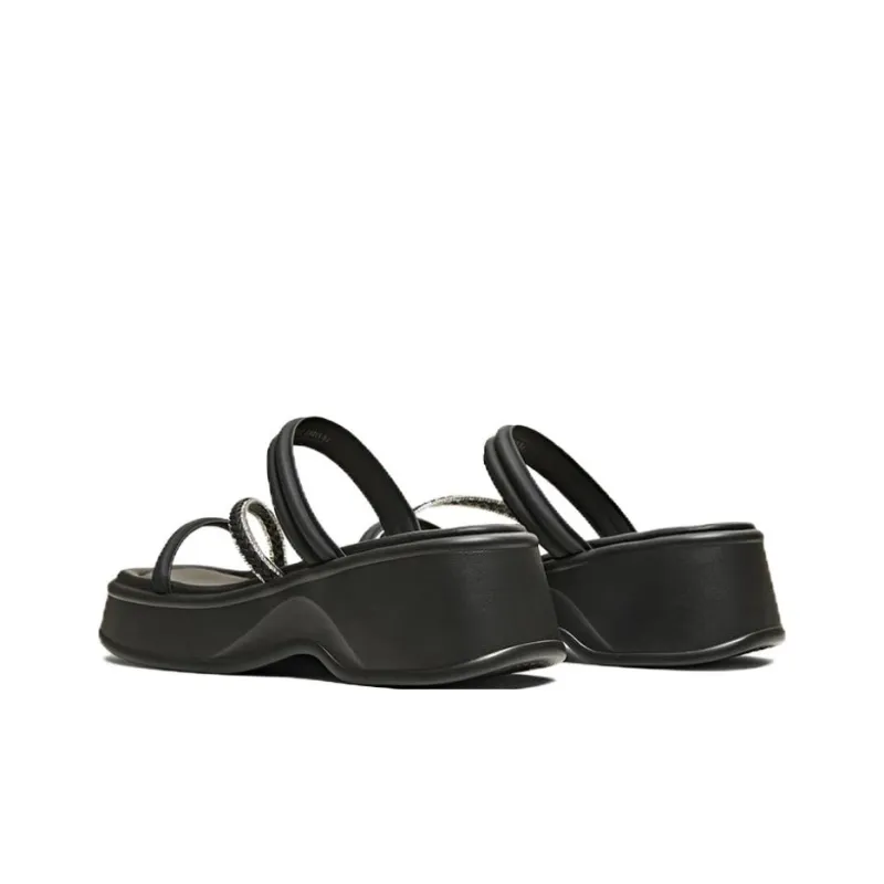 BASTO PU Polyurethane Cut Out Slide Slippers Women's-6