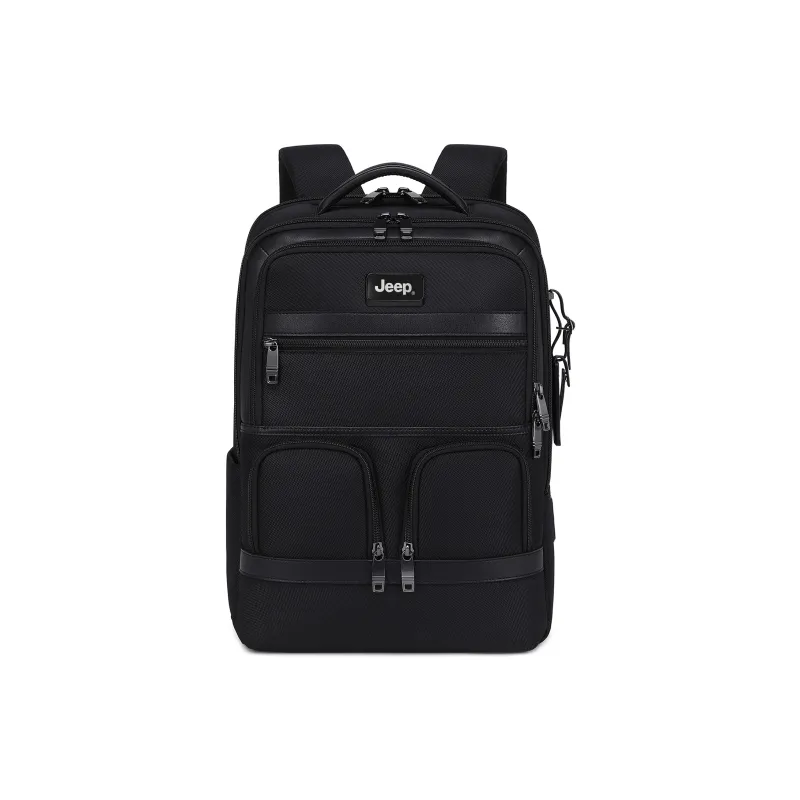 Jeep Composite Fabric Laptop Backpack Men's Black-0