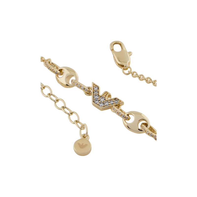 EMPORIO ARMANI Gold Tone Brass Station Bracelet-1