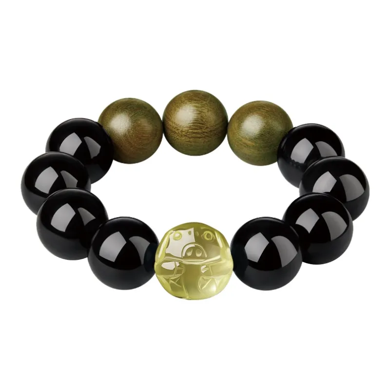 Yi Mingju Obsidian Bracelets Men's-15