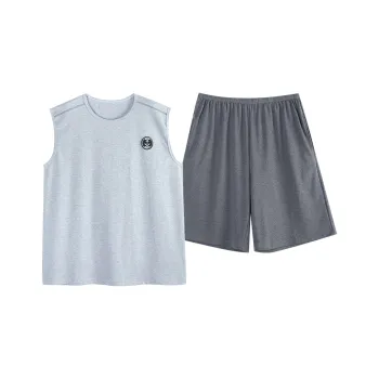 BONAS Pajama Set Men's Light Gray