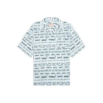 MARNI Popeline Short Sleeve Bowling Shirt