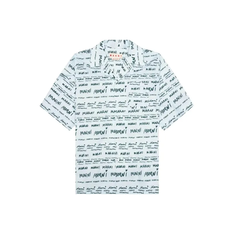 MARNI Popeline Short Sleeve Bowling Shirt-0