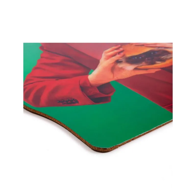 SELETTI Cork Placemats Red 35*45cm-2
