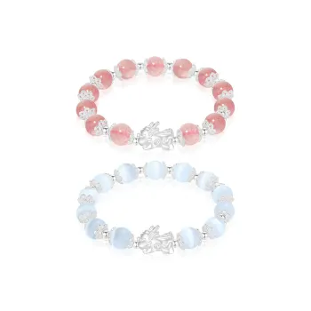 Cuz Strange Intention Glass Cat Eye Bracelets Unisex