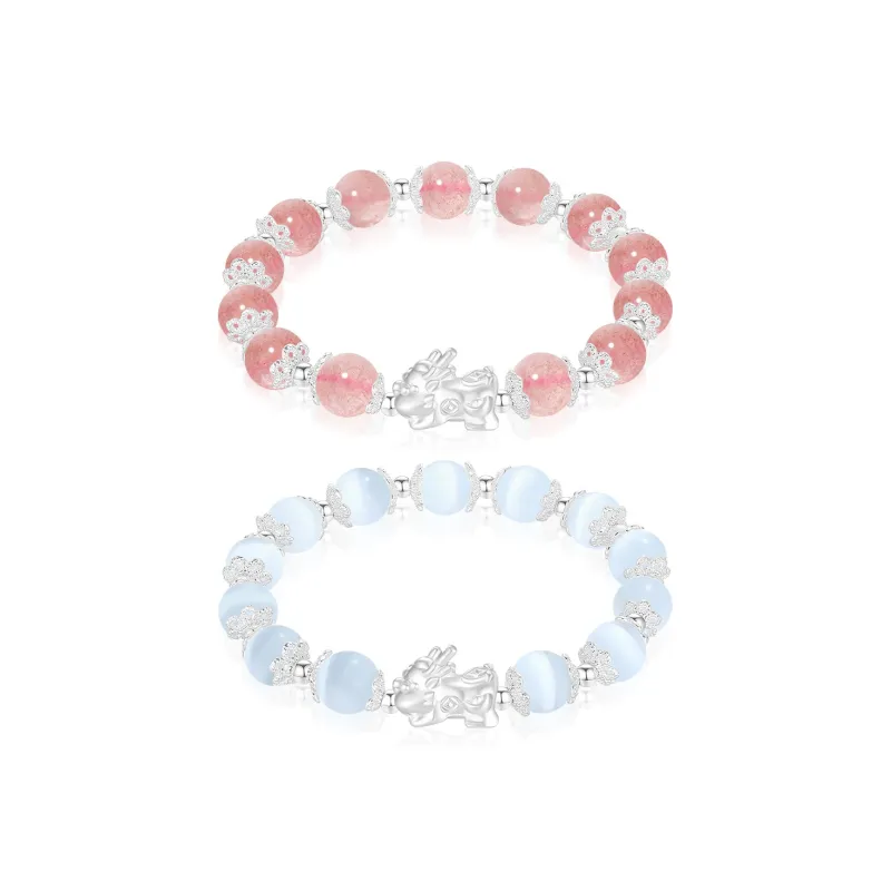 Cuz Strange Intention Glass Cat Eye Bracelets Unisex-3