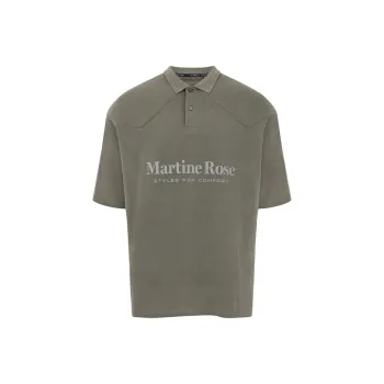 Martine Rose Logo print Polo Shirt