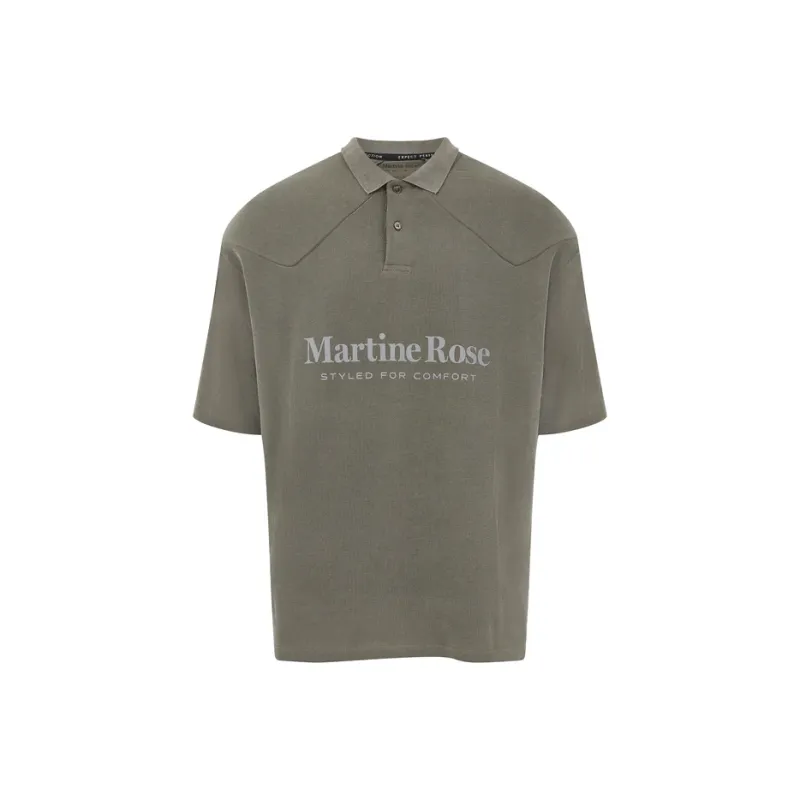 Martine Rose Logo print Polo Shirt-0