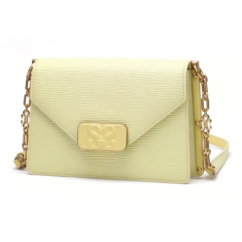 Satchi Top Grain Cow Leather Crossbody Bag Women's Red/White/Yellow/Purple/Black-15