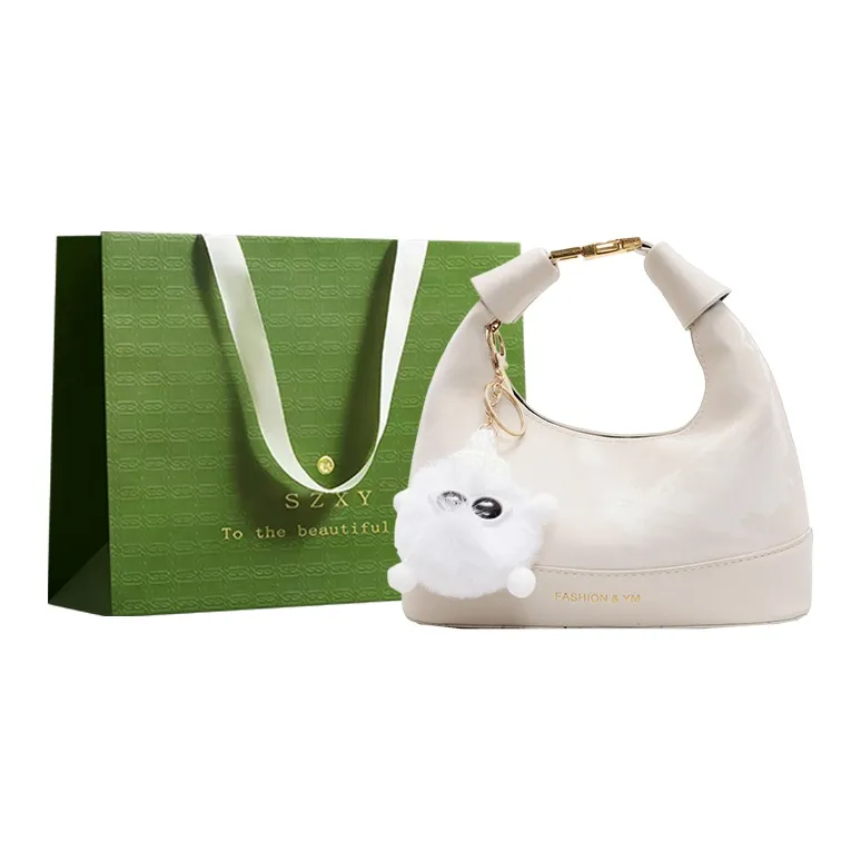Three Ducklings PU Handbag Women's Ecru/Black/Pink/Brown-8