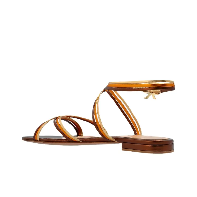 GIANVITO ROSSI One Strap Sandals Women's Gold-3