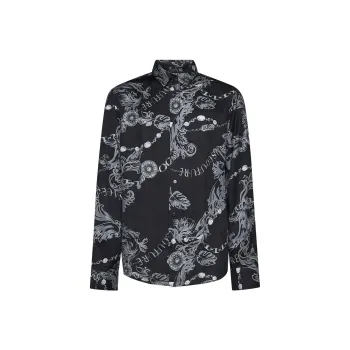 VERSACE JEANS COUTURE Chain Couture Printed Button Up Shirt