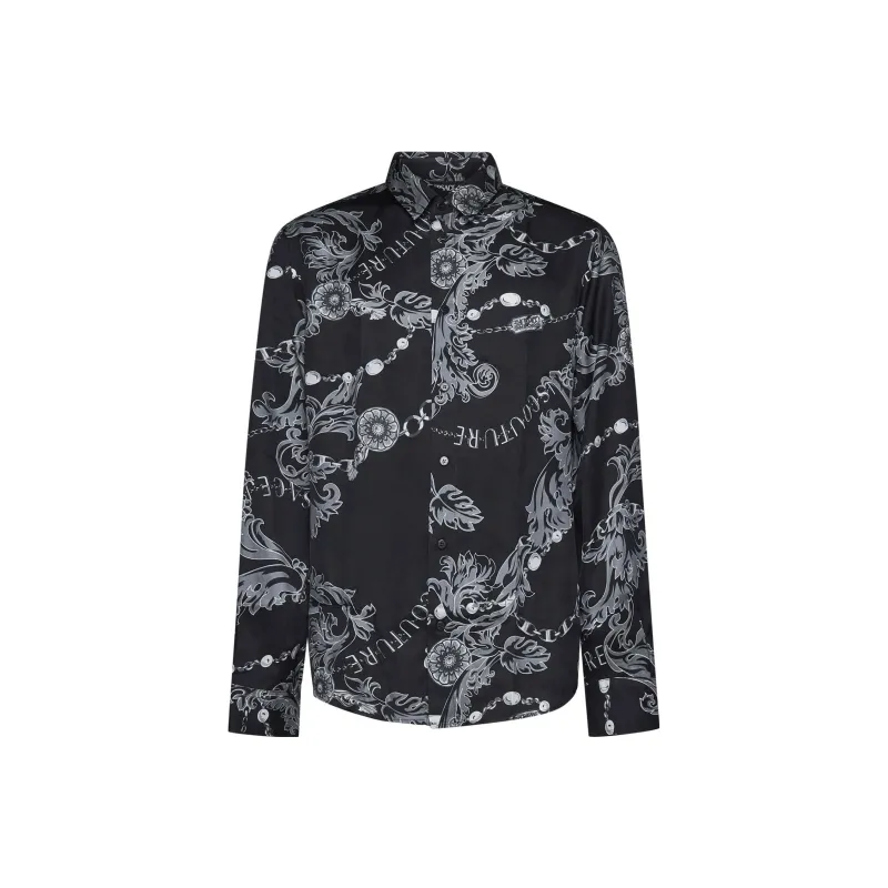VERSACE JEANS COUTURE Chain Couture Printed Button Up Shirt-0