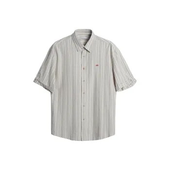 VICUTU Shirt Men's Coffee Stripes