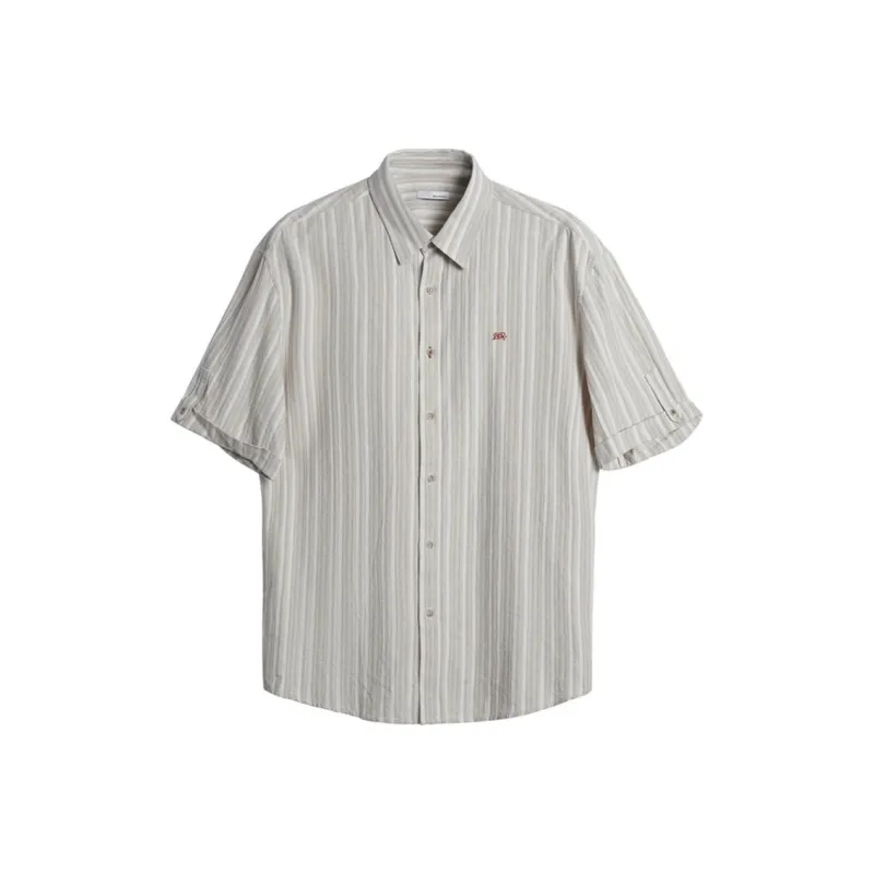 VICUTU Shirt Men's Coffee Stripes-0