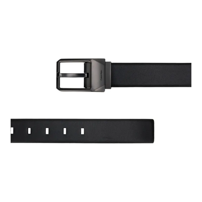 CALVIN KLEIN Split Cow Leather Belts Men's Space Black 3.5cm-1