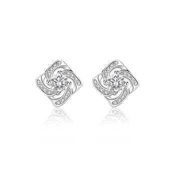 QUIET LOVE Sterling Silver Stud Earrings Women's