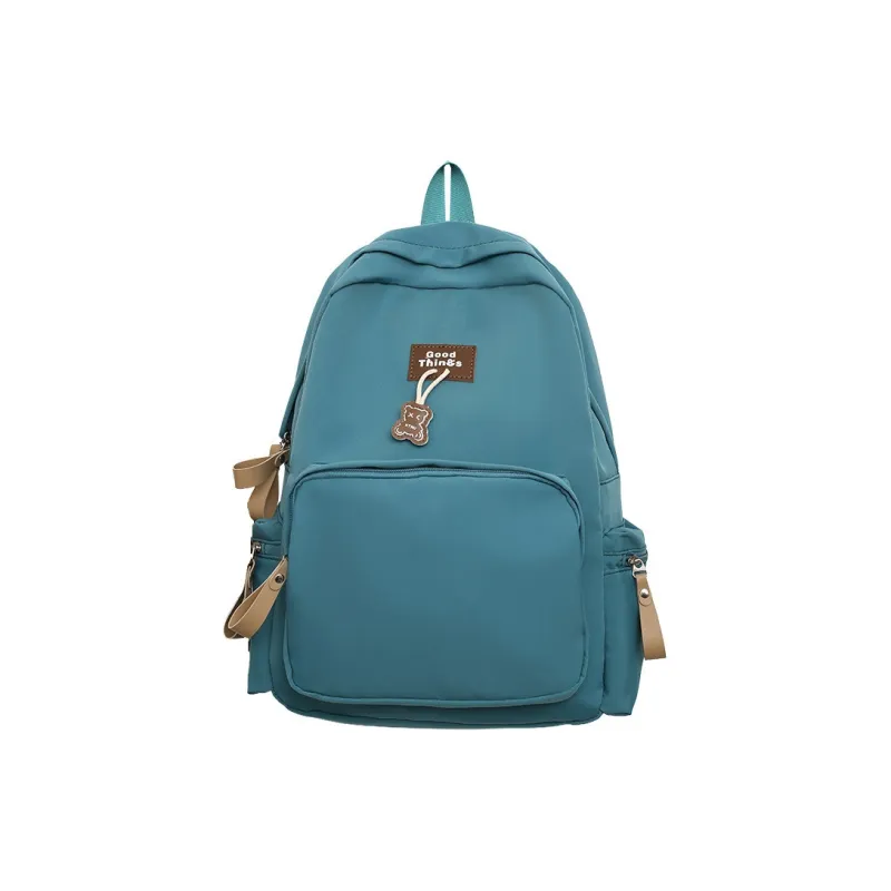 LUVISTRUE Nylon Backpack Unisex White/Black/Khaki/Peacock Blue-17
