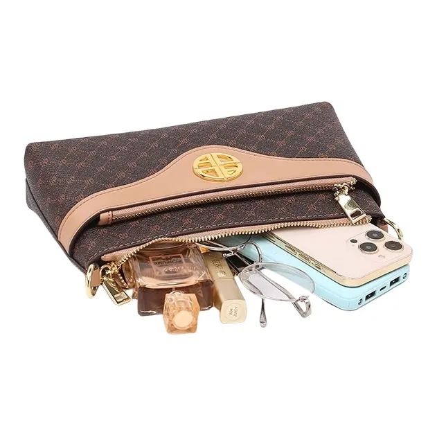 PESASRIE PVC Shoulder Bag Women's Coffee-4