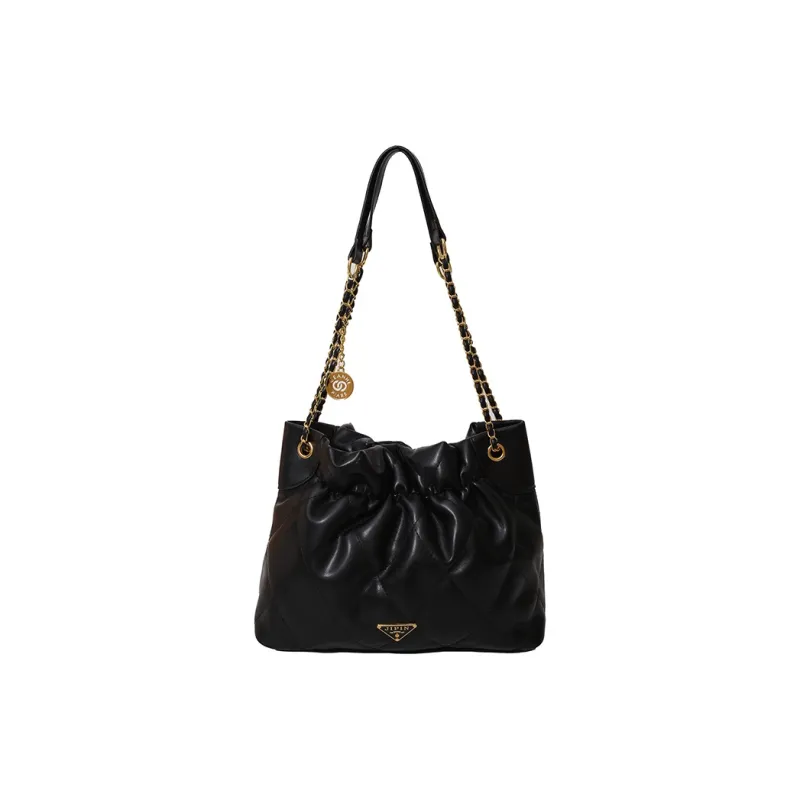 Venerable Brahma PU Shoulder Bag Women's Black/White-5