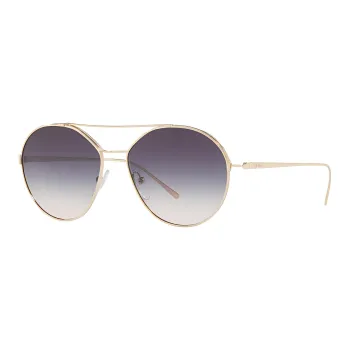 PRADA Metal Irregular Shape Sunglasses Unisex Gold