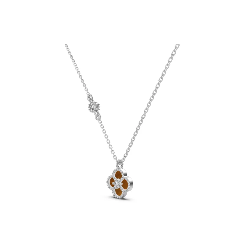 KAILEIFU S925 Silver Necklaces Women's Black/White-14