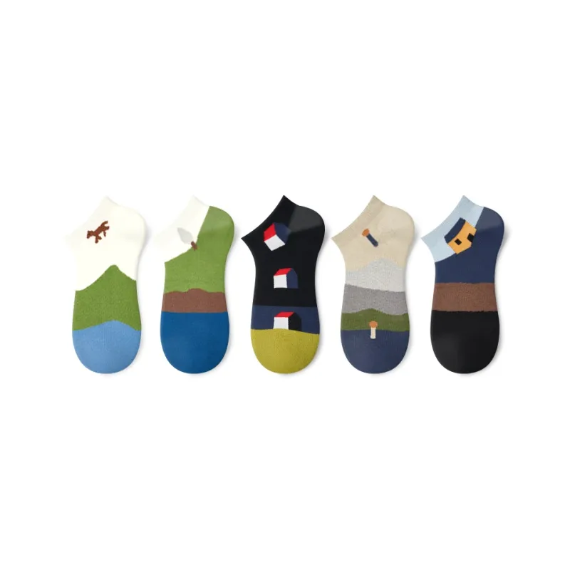 Primeet Ankle Socks Men's 5 Pack-35