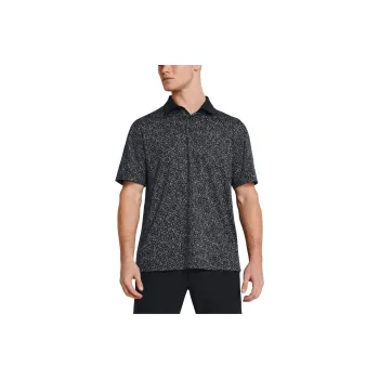 Under Armour UA Playoffs 3.0 Coral Jacquard Polo Polo Shirt Men's Black