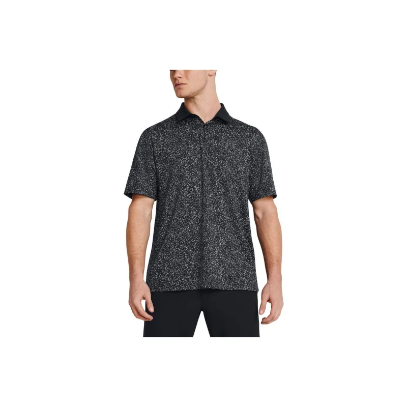 Under Armour UA Playoffs 3.0 Coral Jacquard Polo Polo Shirt Men's Black-0
