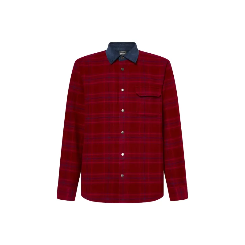 Oakley Shirt Men's Iron Red Plaid-0