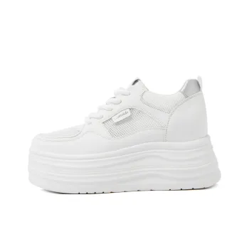 CAMEIDO Breathable And Lightweight Low Top Casual Shoes Women's White