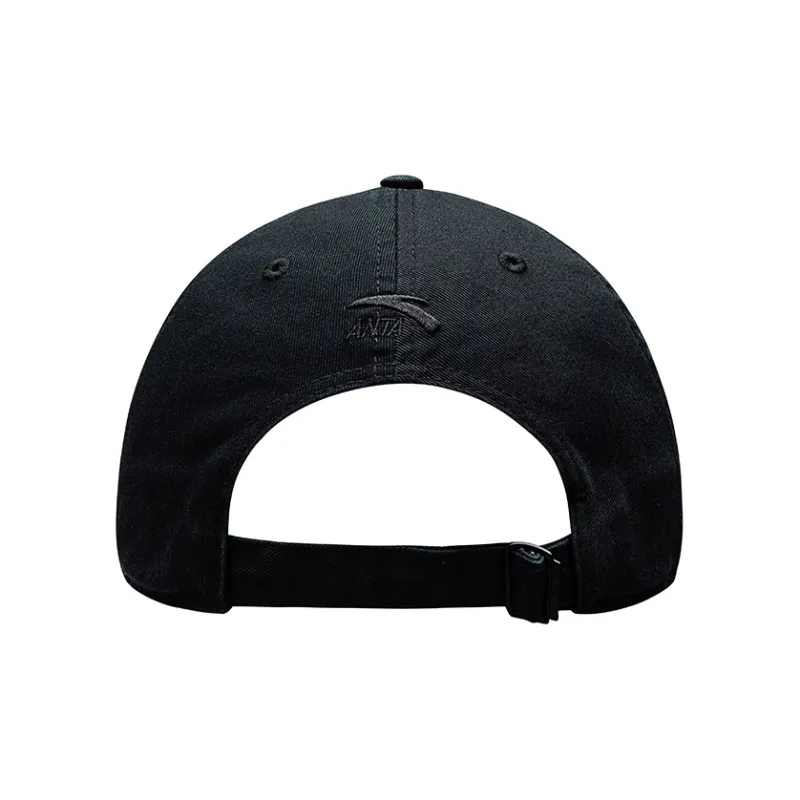 Anta Cotton Fabric Baseball Caps Unisex Basic Black-2