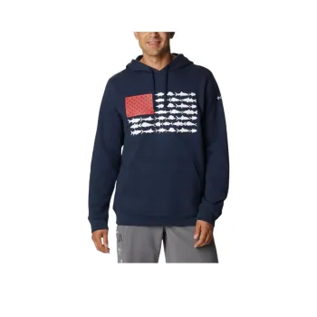 Columbia PFG™ Fish Flag II Hoodie Sweatshirt Men's Marine Blue