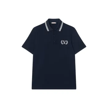 Valentino Polo Shirts Men Dark Blue