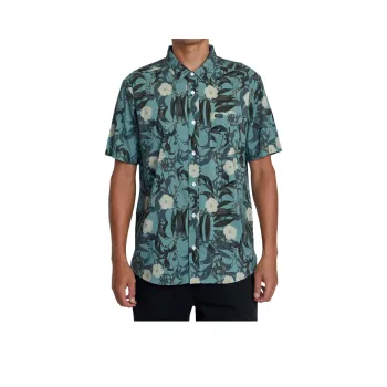 RVCA Shirt Men's Green Tea Brown