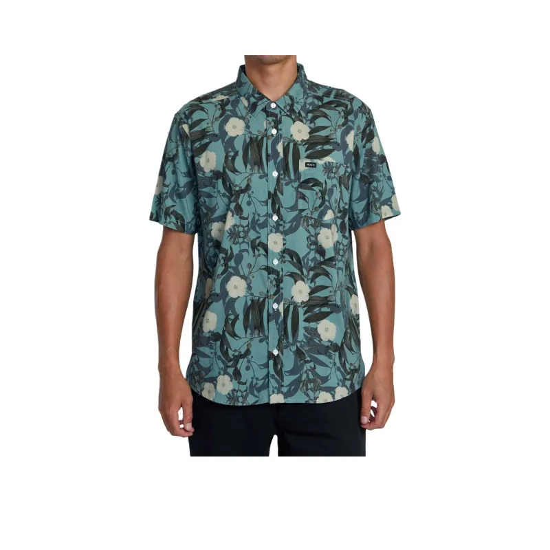 RVCA Shirt Men's Green Tea Brown-0