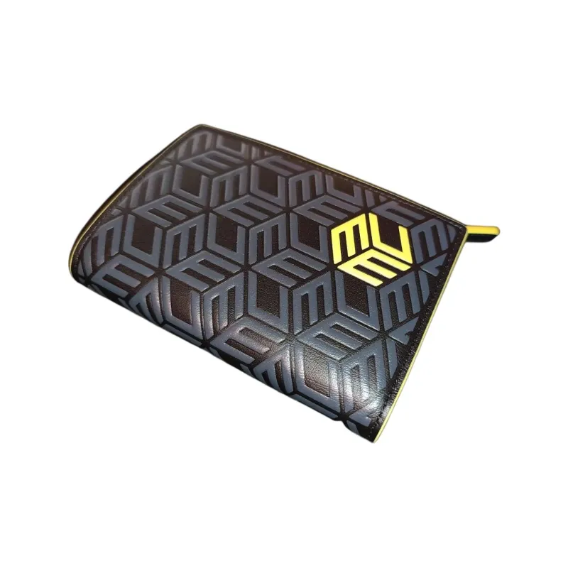 MCM Calfskin Card Holder Wallet Mini Men's Black-2