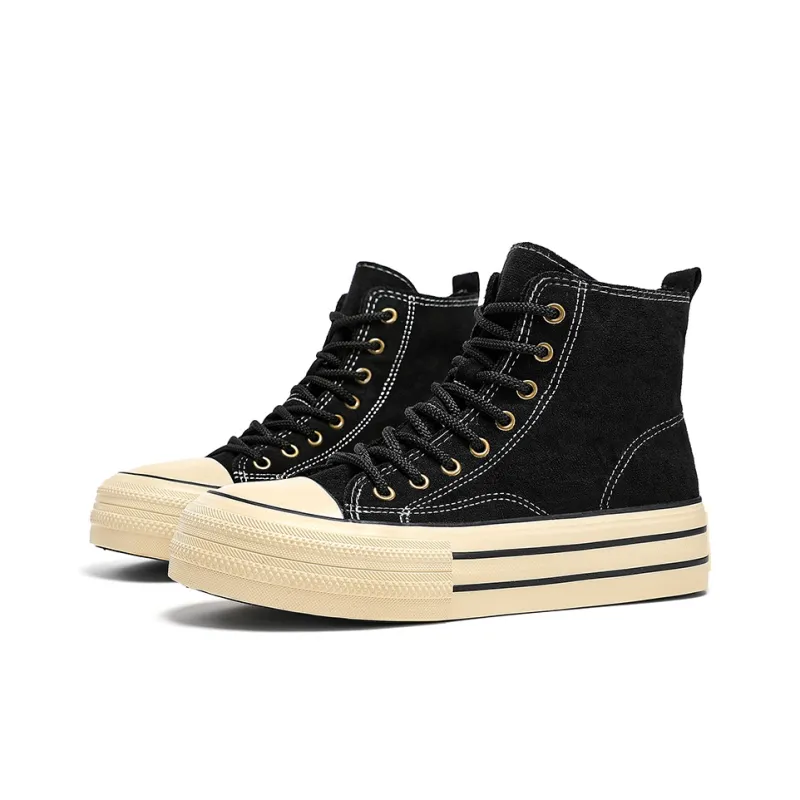 ROBINHOOD Anti Slip And Wear Resistant Lightweight Height Increasing High Top Canvas Shoes Unisex Box-3