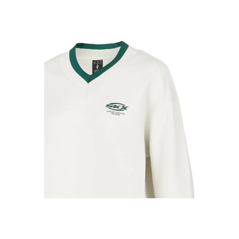 Skechers Skx Classic Sports Series Sweatshirt Women's Jade White-1