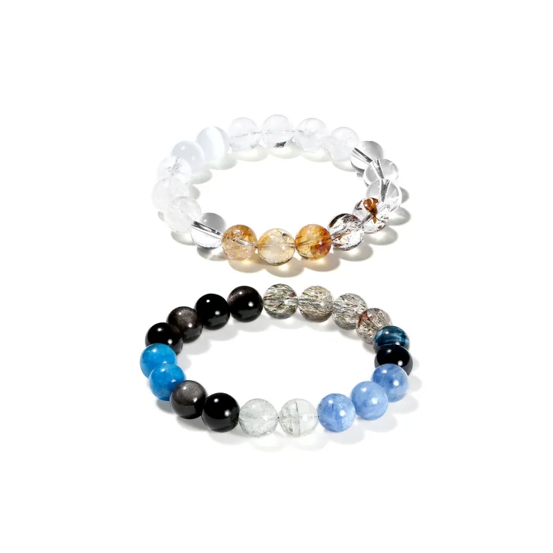 PUTUOSHANWENCHUANG Obsidian Jade Bracelets Unisex-5