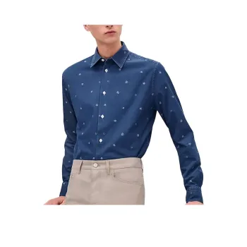 HERMES Shirts Men Blue