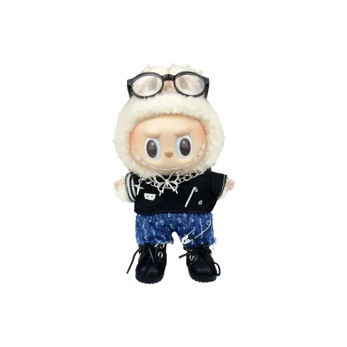 [Modified Doll] POP MART Labubu THE MONSTERS Heartbeat Macaron Collection Black Butterfly, Cute Hang Tag Box 17cm