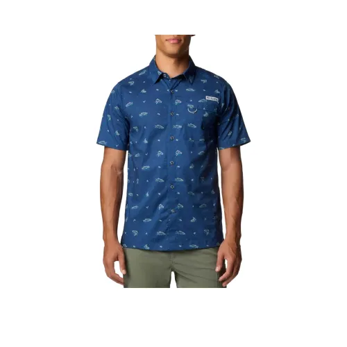 Columbia PFG Wild Cast Shirt Men's Carbon Trout