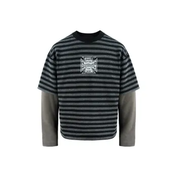Antidote Worldwide T Shirt Unisex Black Gray Stripes