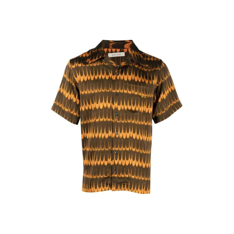 Wales Bonner Geometric Printed Buttoned Shirt-0