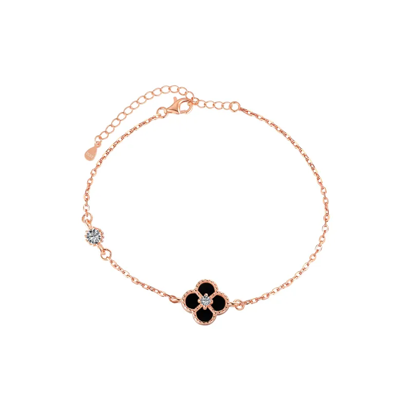 KAILEIFU S925 Silver Bracelets Women's Black/White-19