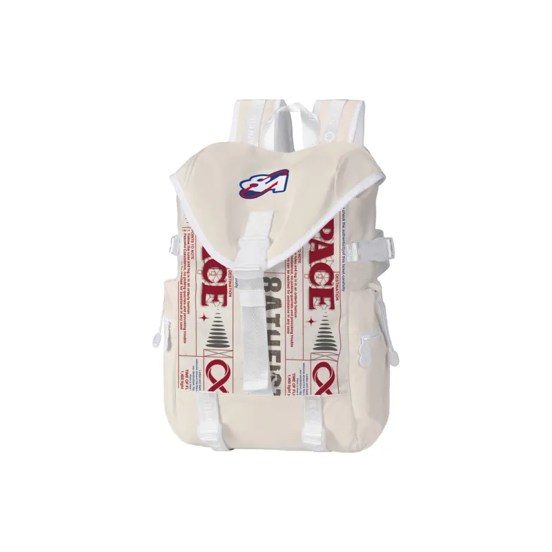 8atheist Polyester Backpack Regular Unisex Ecru-0