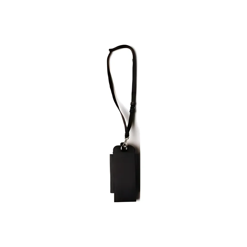 PRADA Leather Cell Phone Pouch Women's Black-1