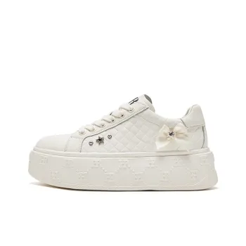 HR Slip Resistant Low Top Skateboard Shoes Women's Beige
