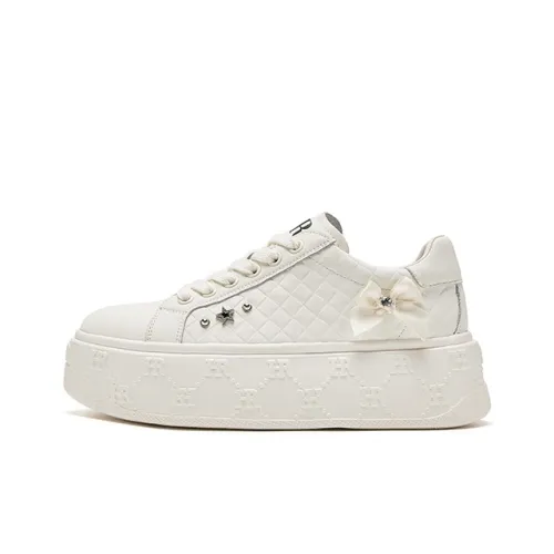 HR Slip Resistant Low Top Skateboard Shoes Women's Beige